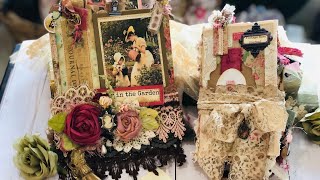 Vintage Style TN Rose Junk Journal w/Embellished Altered File Folder