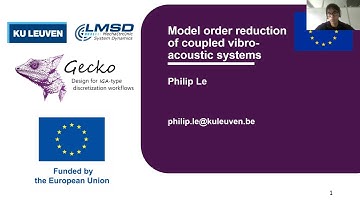 PhD Pitch talk: Model order reduction of coupled vibro-acoustic systems (GECKO Doctoral Candidate)