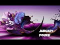 Gorgeous Garnet & Purple Florals| Amazing Fluid Art| January Birthstone!