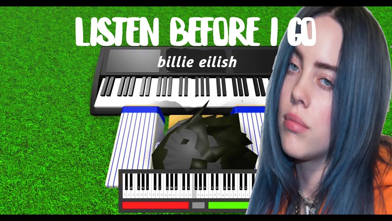 Billie Eilish - Listen Before I Go - ROBLOX Piano Sheets (EASY) - YouTube