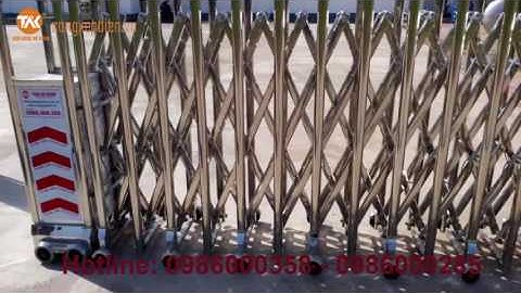 Lắp đặt cổng xếp điện tại nhà máy gạch Tân Hưng - Hưng Yên