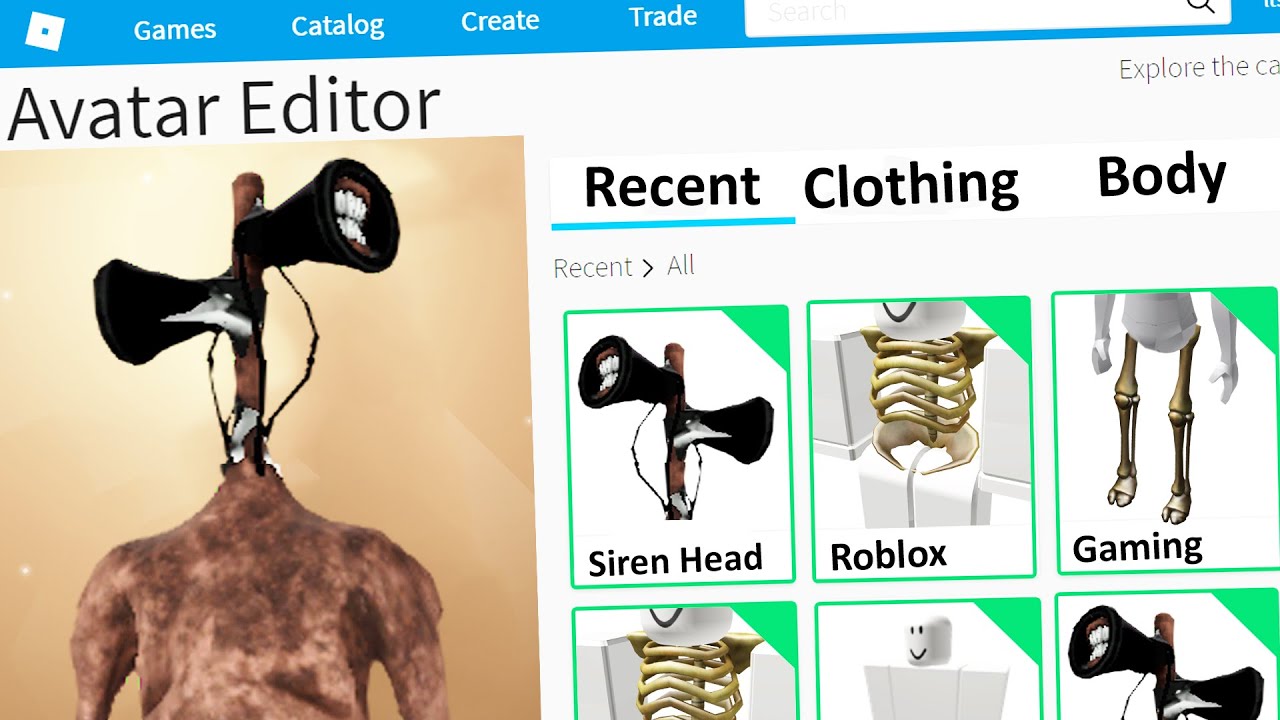 Making Siren Head A Roblox Account Youtube - roblox alarm head