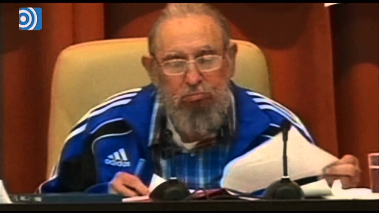 Fidel Castro ante uno de sus últimos discursos en el Congreso del Partido Comunista