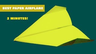 PAPER CRAFT AIRPLANE | ORIGAMI PAPER PLANE | HOW TO MAKE BEST PAPER AEROPLANE IN THE WORLD EASY