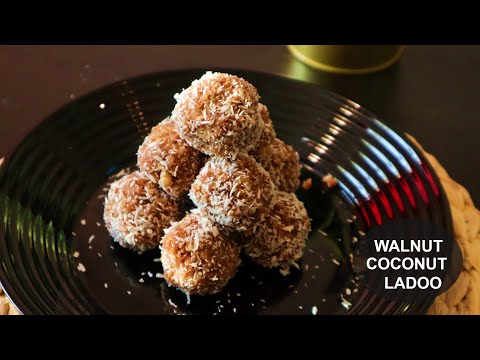 Walnut coconut ladoo | healthy ladoo | walnut ladoo| Healthy Recipes | Coconut Sweets