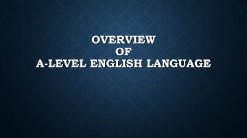 Introduction | A-Level English Language