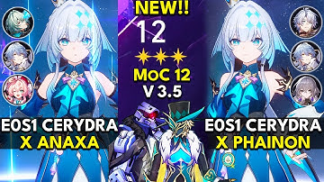E0S1 Cerydra x Anaxa & Phainon | Memory of Chaos Floor 12 3 Stars | Honkai: Star Rail 3.5