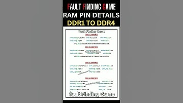 Ram pin details | DDR1 to DDR4.#shorts #desktoprepair #ram #error #faultfinding #tech