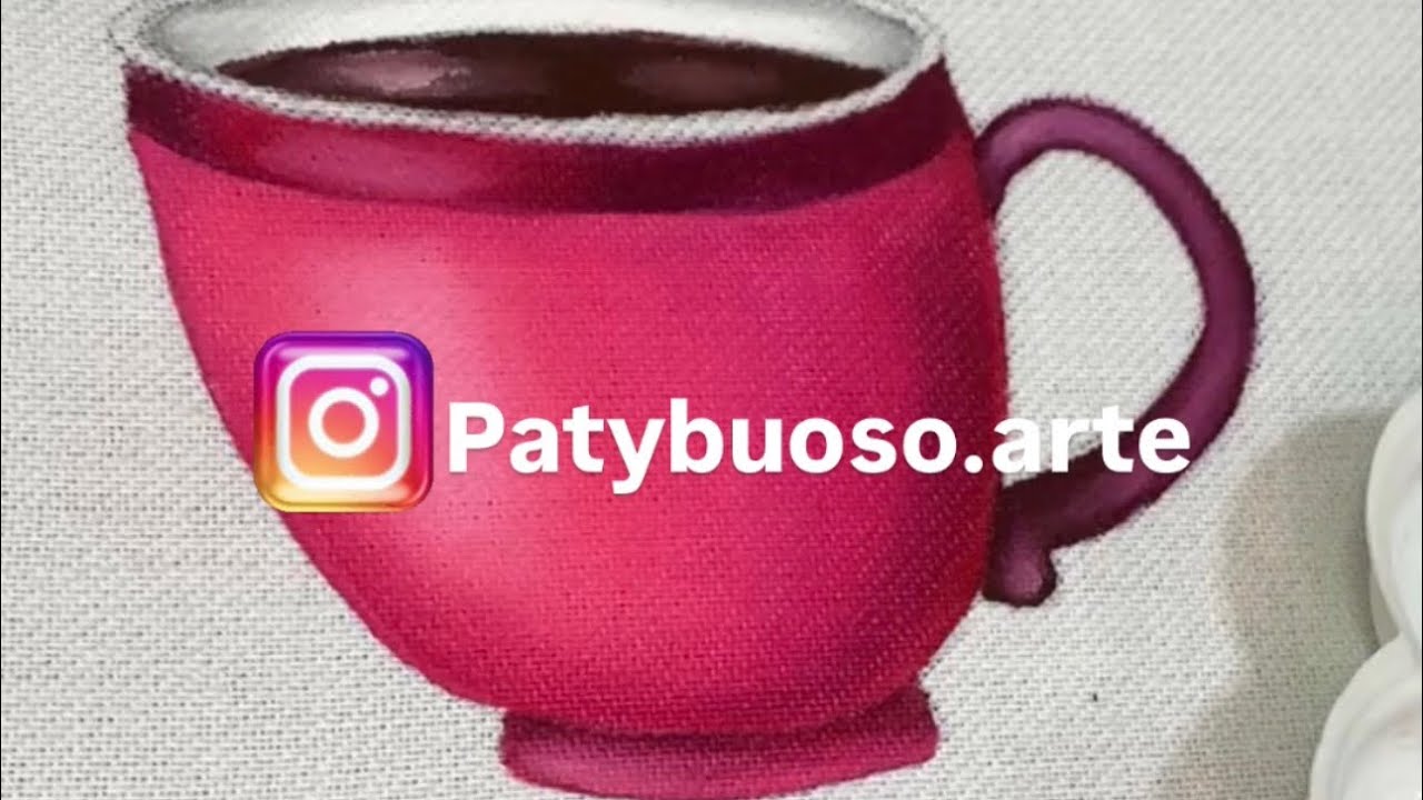 Como aplicar sombra e luz na pintura em tecido. Pintar xícara com a Paty Buoso 