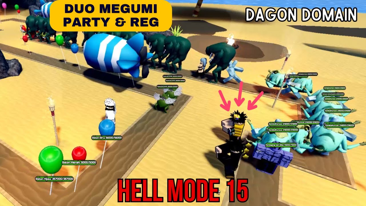 Hell Mode 15 with Duo Megumi - Sorcerer Tower Defense - Roblox