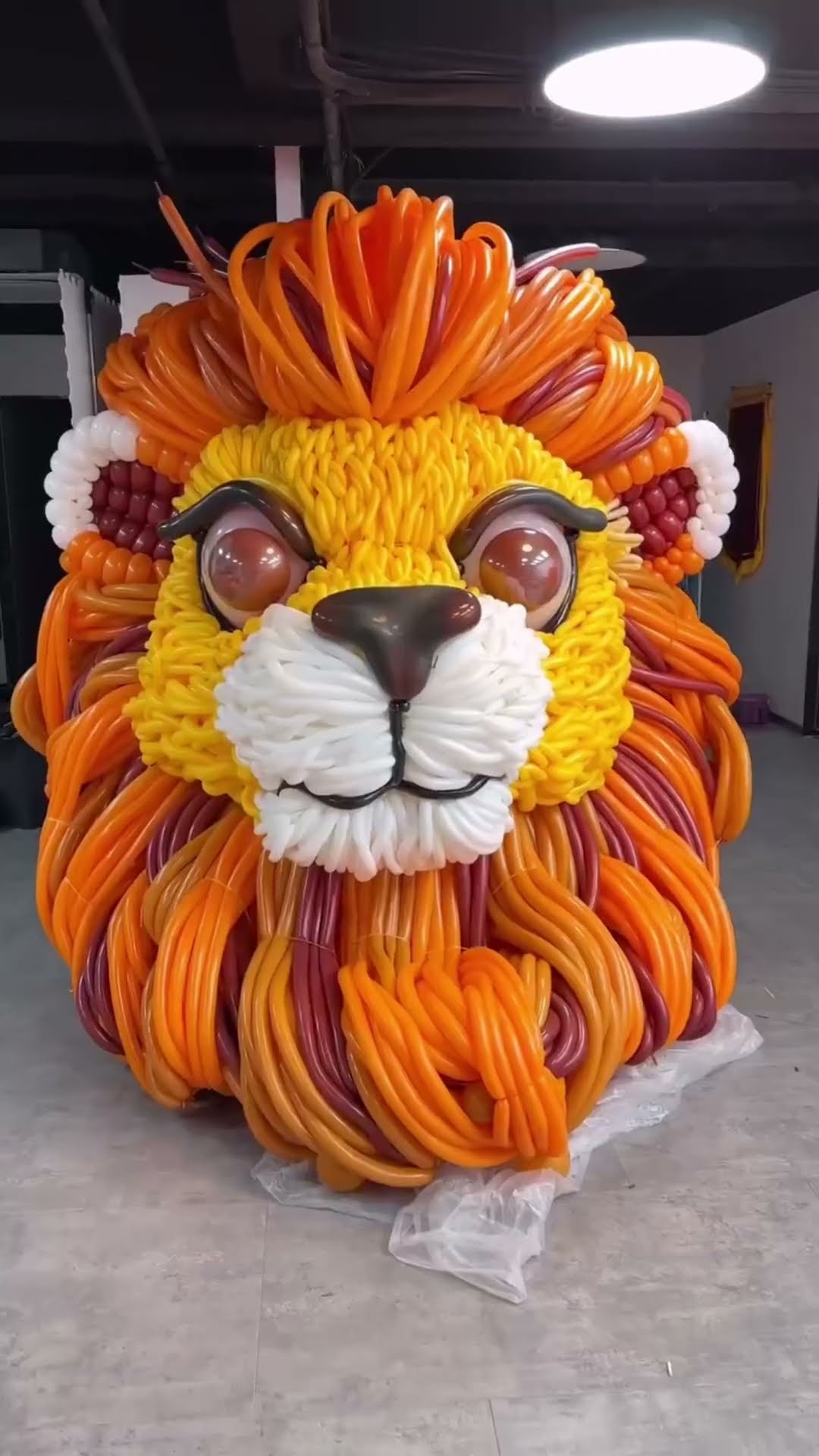 make a lion out of 1000 balloons #shortsvideo