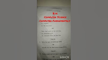 B.sc First semester Computer science (computer fundamentals)  questions pepar #b.sc #computerscience