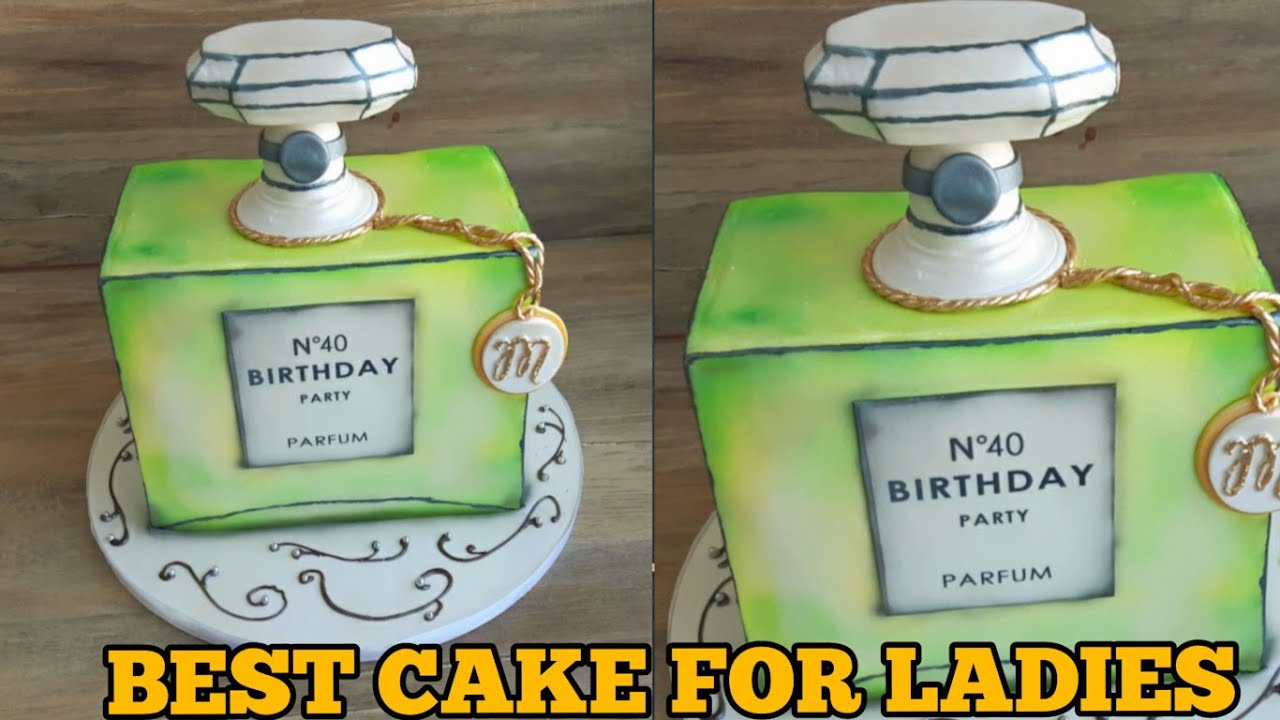 Easy Girls Cake Ideas/Chanel Perfume Cake tutorial for beginners at home