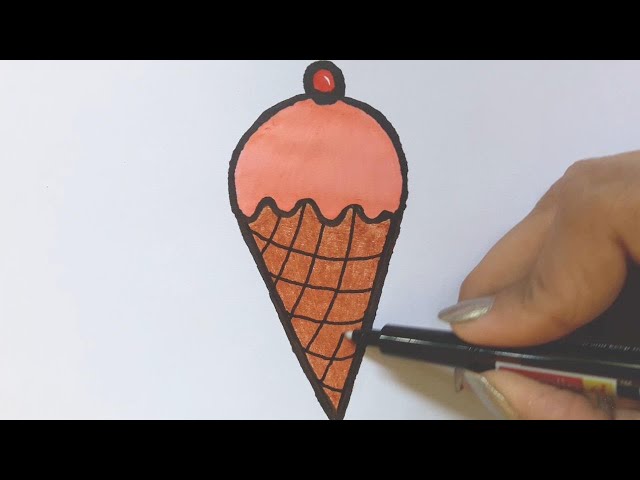 Icecream Cone Drawing At Getdrawings  Sketch Of Ice Cream  Free  Transparent PNG Clipart Images Download
