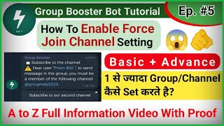 🟢 Ep 5 || How To Enable Force Join Channel Setting In Telegram Group || Full Information Video screenshot 2