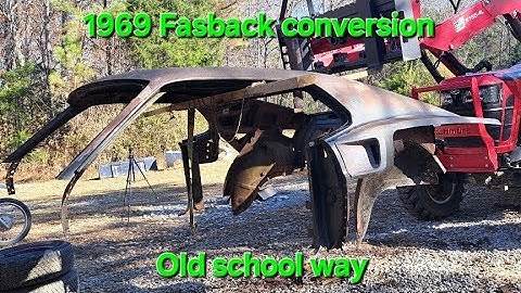 1969 Mustang Coupe to Fastback conversion the old school way. 