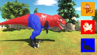 Choose The Right COLORFUL CHOCOLATE BARS With Dinosaurs vs chicken in Animal Revolt Battle Simulator