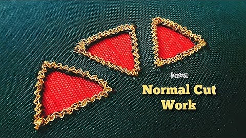 Aari Work Tutorial 74 | Normal Cut Work for beginners