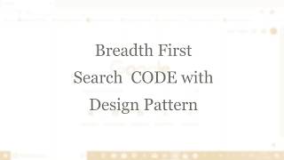 BFS(Breadth First Search) Code and its Explanation Profile