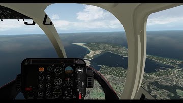 X-Plane 11 -- Block Island Tour Flight (KBID) -- Bell-407 (Dreamfoil)