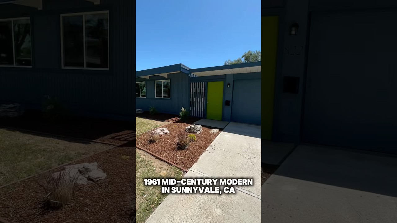 1961 Mid-Century Modern home listed for $2,450,000 in Sunnyvale, CA #bayarearealestate #sunnyvale