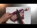 ラム肉　フレンチラック　表面のスジを取る
