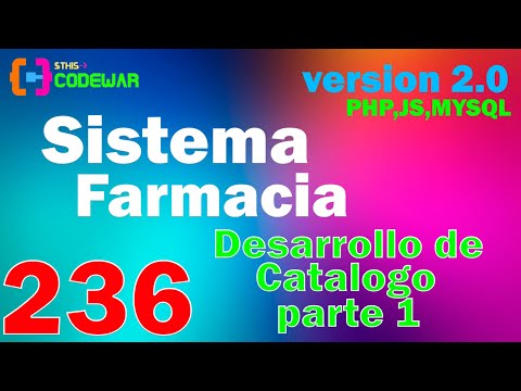 236. Desarrollo de catálogo, parte 1 - Sistema Farmacia PHP JS MYSQL HTML CSS