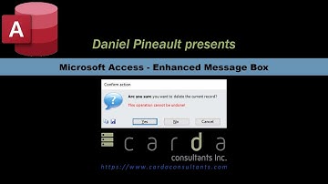 Microsoft Access - Enhanced Message Box