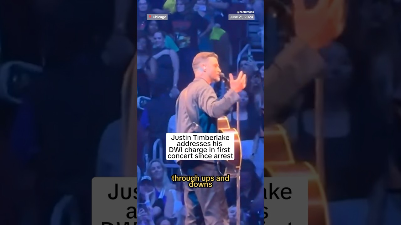 Justin Timberlake addresses his DWI charge in first concert since arrest Justin Timberlake addresses his DWI charge in first concert since arrest