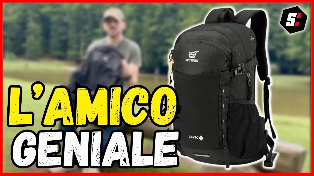 Zaino Trekking 40 Litri Impermeabile - Ultraleggero E Pieghevole, Con Scomparti E Strisce Riflettenti - Foto 5