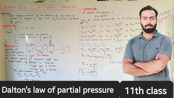 Dalton’s law of partial pressure | ch#3 | 11th class Chemistry