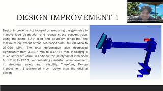 CAE PRESENTATION: STATIC STRUCTURAL ANALYSIS AND DESIGN IMPROVEMENT OF A MONITOR BRACKET