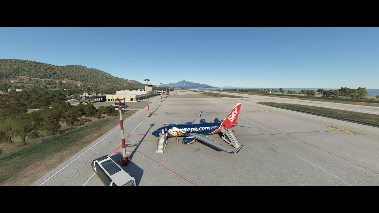 Real B737 captain LICJ - LGSM Samos visual crosswind RWY 27 | MSFS2020 ...