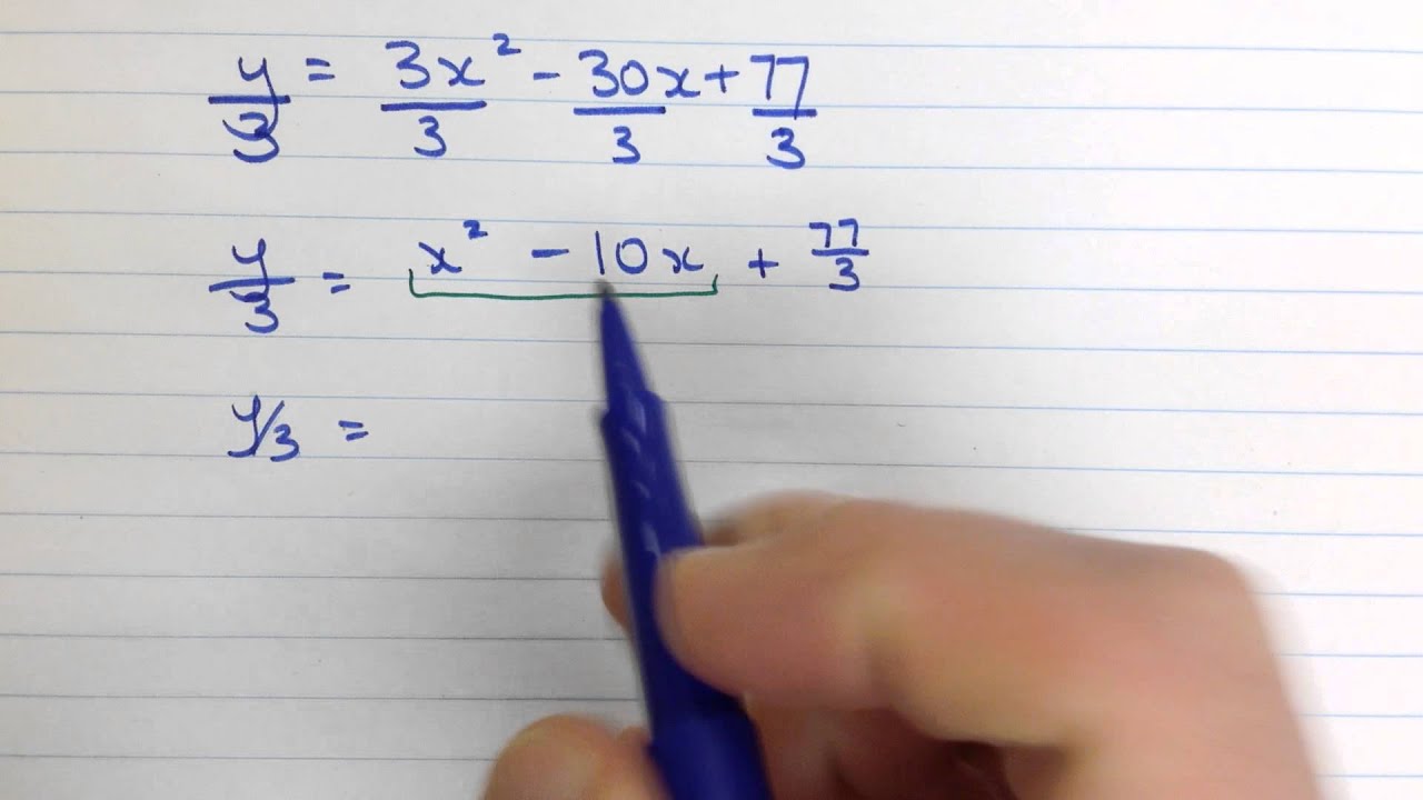 Completing the Square Part 2 - YouTube