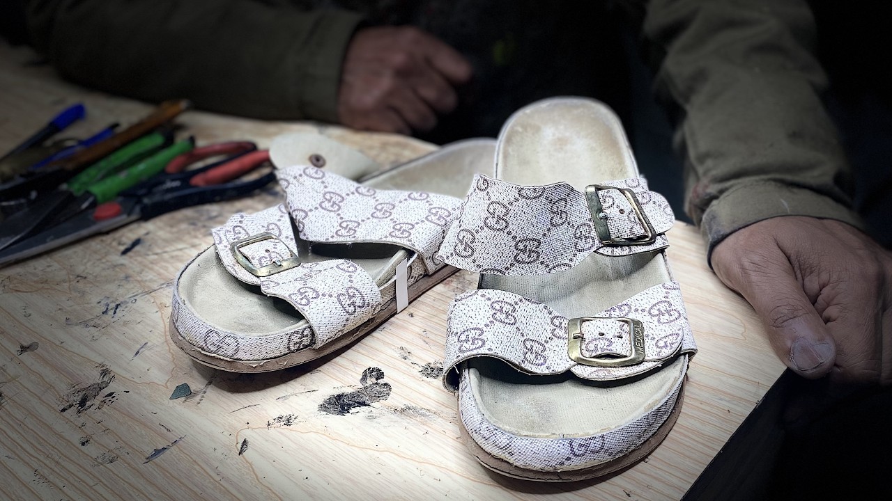 DIY Denim Sandals: Transforming Old Shoes into New Style - YouTube