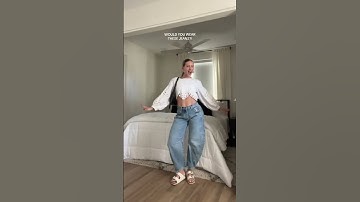 Trying On New Barrel Leg Jeans from Free People! 👖 Yay or Nay