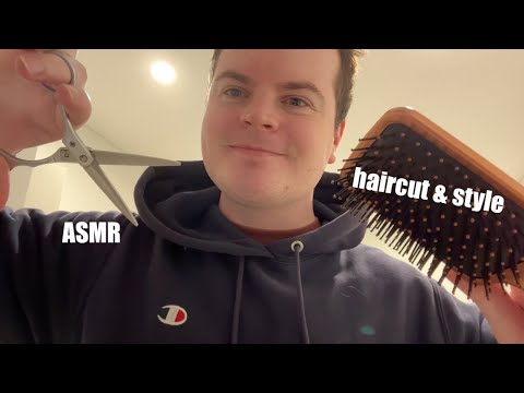 Fast & Aggressive ASMR Haircut & Style (lofi)