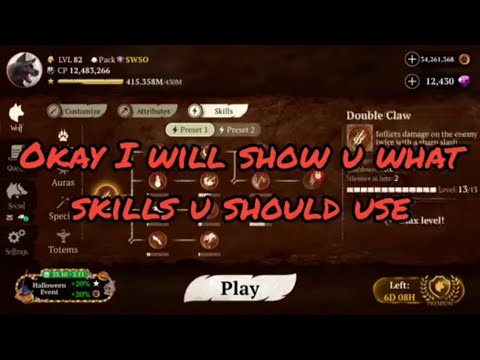 The wolf best skills | for pvp!!! 🎃
