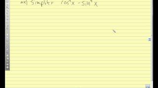 Pre Calc 5.5 Double Angle Formulas