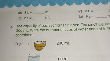 Class-3 | Chapter -8 Measurement Exercise -8.4 | (part-1) | Measuring Capacity