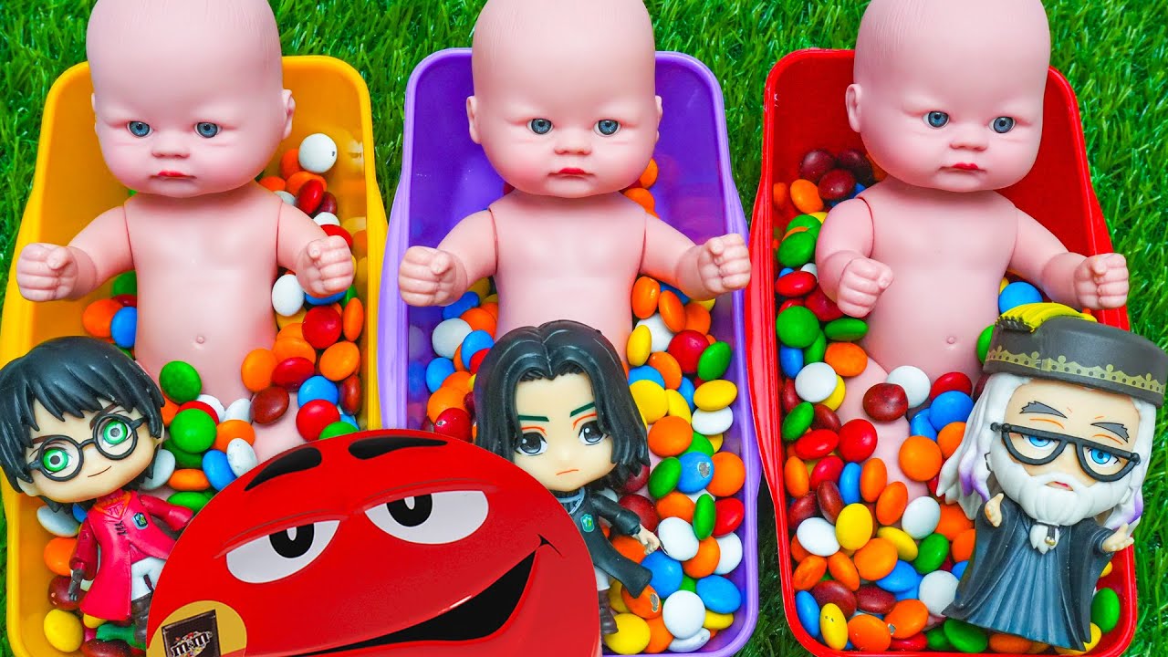 ASMR Rainbow Candy Bathtub | 3 Bathtubs with M&M's + Magic Slime Cutting Satisfying Video