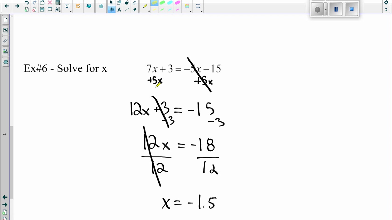 Lesson #9 Solving Equations - YouTube