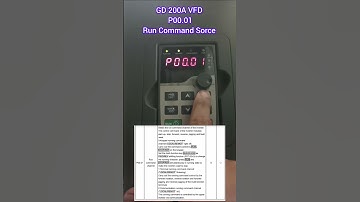INVT GD 200A VFD l Run Command Sorce Setting (P00.01)