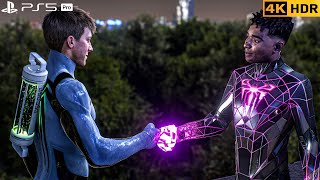 (PS5 PRO) Nanotech Miles Saves Spiderman From Venom Symbiote | 4K HDR | screenshot 1