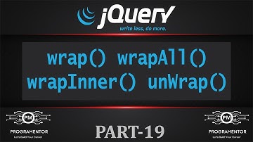 19 | wrap, wrapAll, wrapInner And unWrap In jQuery | Wrap Methods jQuery | jQuery (Hindi/Urdu)