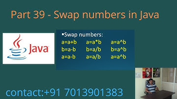 Swap numbers with or without temporary variable in Java - Part 39