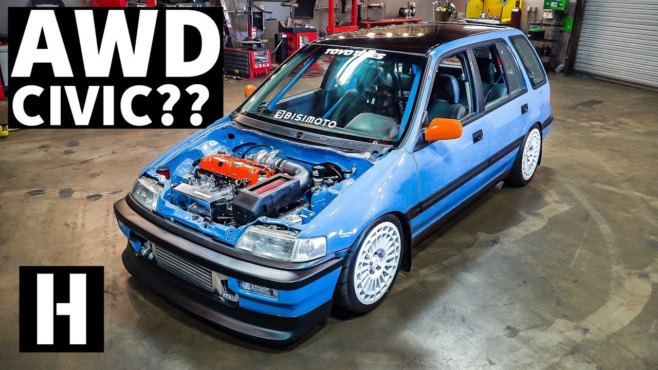 Old Honda Civic Wagon Gets New 1 000 Hp Heart