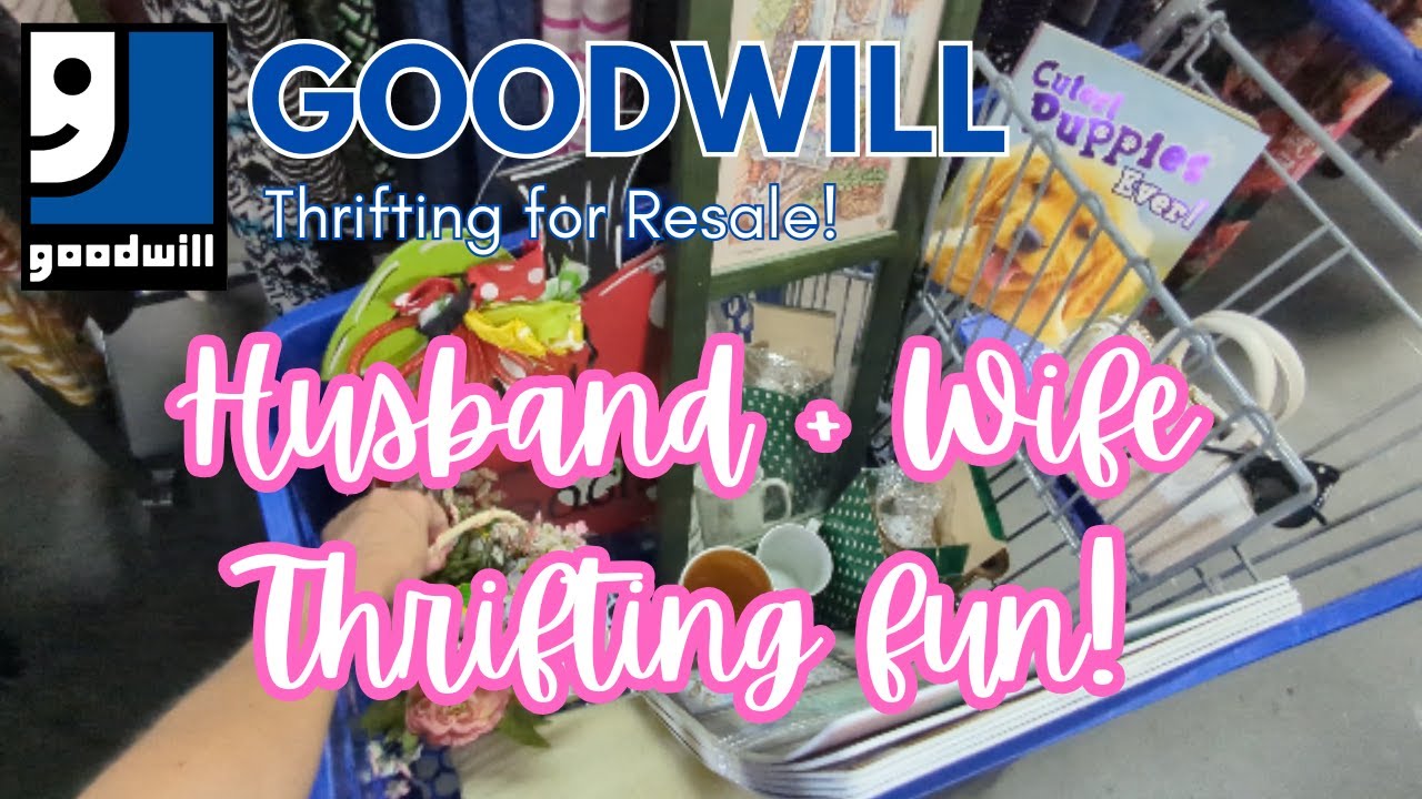 HUSBAND AND WIFE THRIFTING FUN! Goodwill Thrifting for Resale!  Thrift with me! Myrtle Beach, SC!