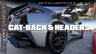 The Sound of a C8 Corvette CatBack & Headers  Late Model Racecraft