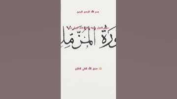 ااا سوره المزمل بصوت القارئ امام فيصل محمد ااا